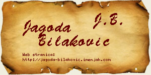 Jagoda Bilaković vizit kartica